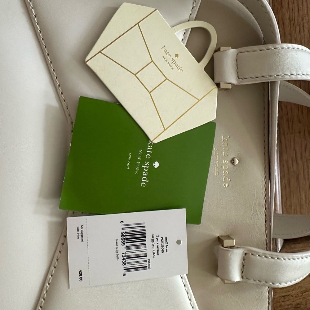 NWT Kate Spade Park Avenue cream handbag - Picture 5 of 14
